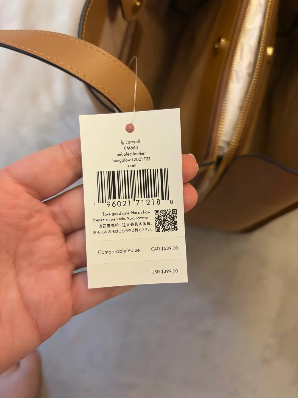 kate spade Cognac Pebbled Leather Shoulder Tote